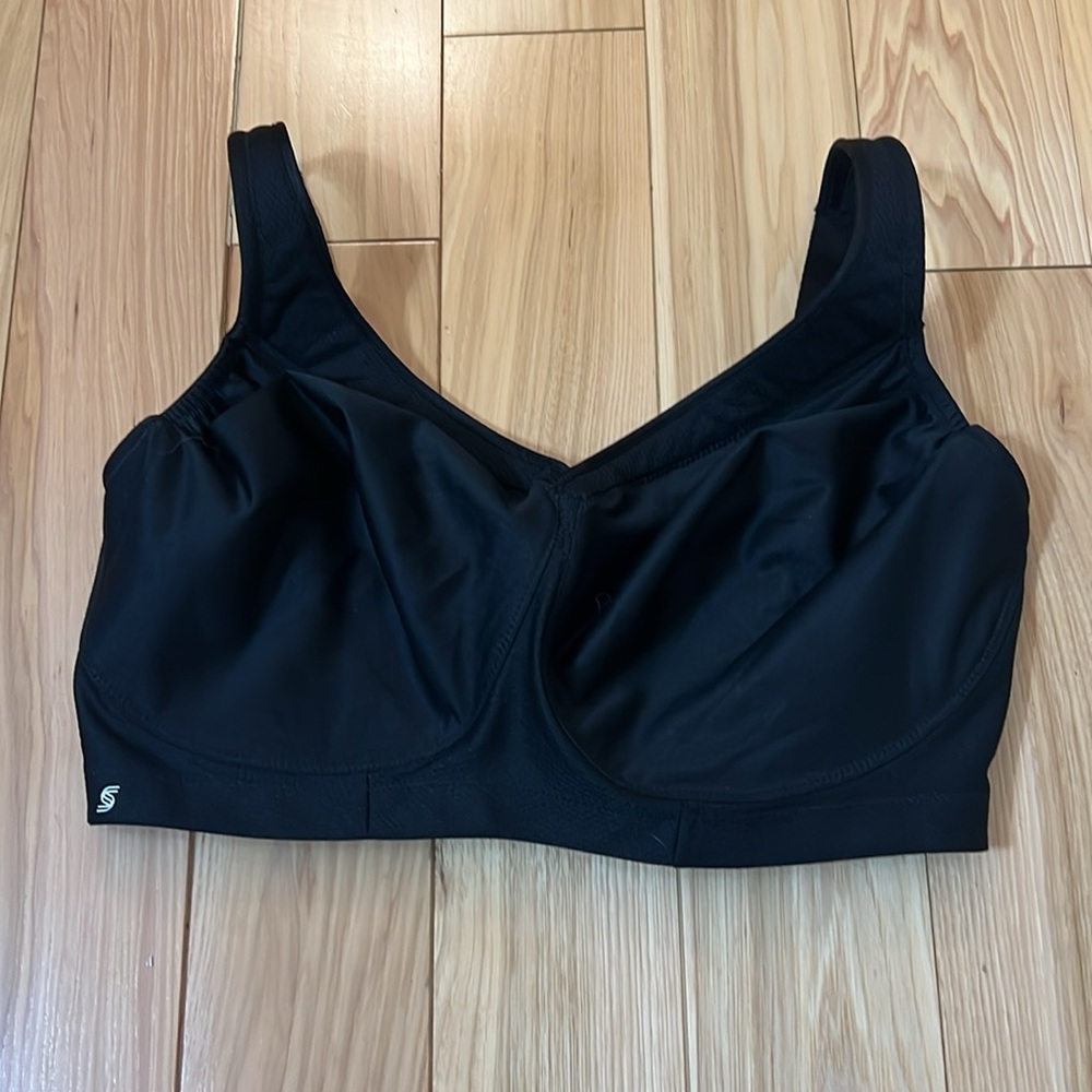 Glamorise Black Full Support Bra 38 I